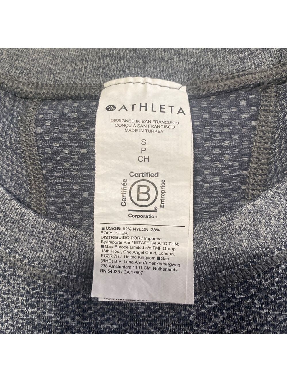 Athleta woman’s Momentum Seamless Heather Tee S Gray/blue - Picture 3 of 5